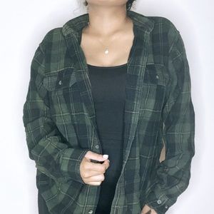 Faded Glory Green Flannel